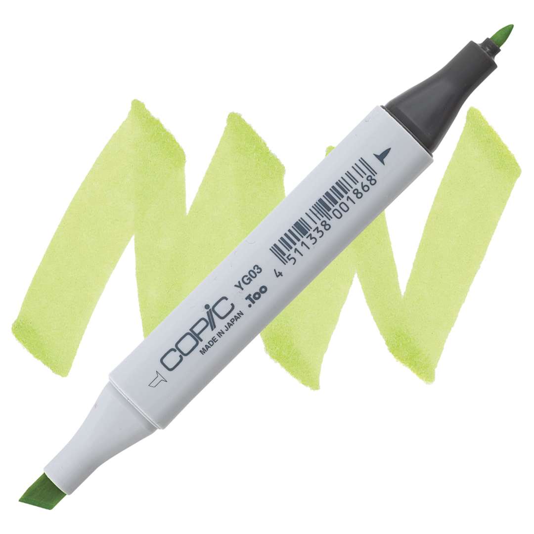 Open in modal - Copic Classic Marker - Yellow Green YG03 marker and swatch