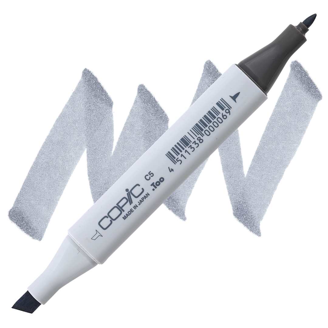 Open in modal - Copic Classic Marker - Cool Gray C-5 marker and swatch