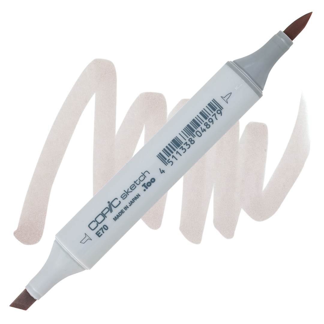 Open in modal - Copic Sketch Marker - Ash Rose E70 marker and swatch