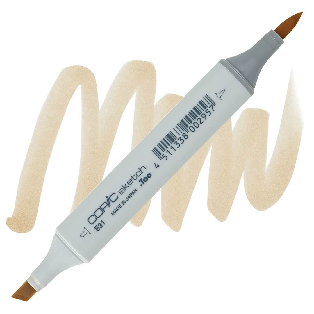 Open in modal - Copic Sketch Marker - Brick Beige E31 marker and swatch