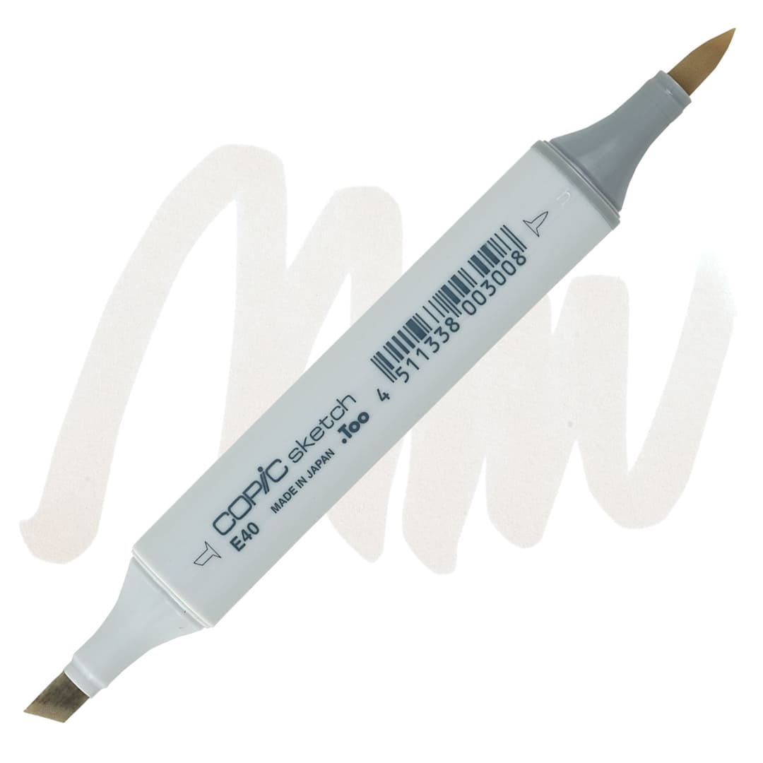 Open in modal - Copic Sketch Marker - Brick White E40 marker and swatch