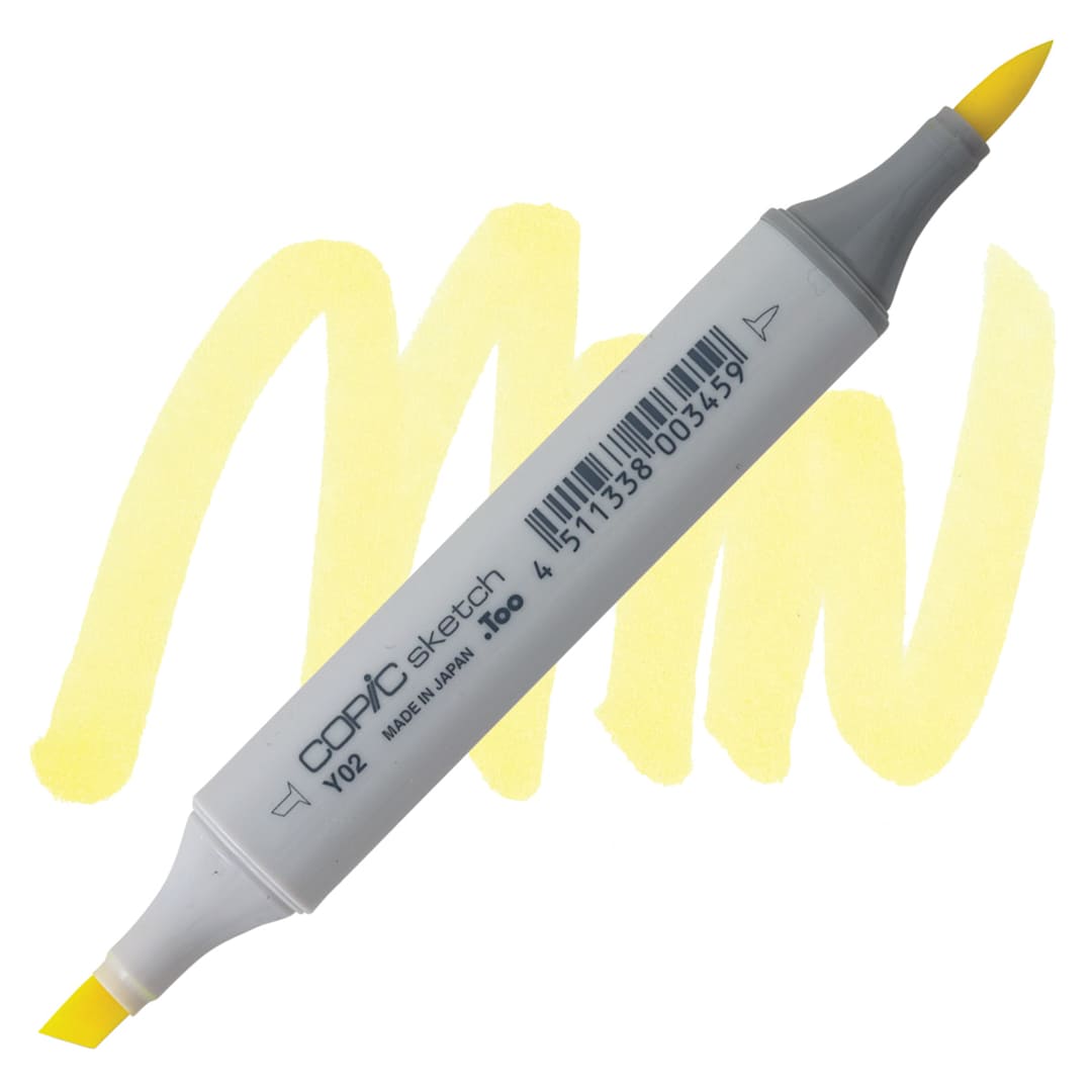 Open in modal - Copic Sketch Marker - Canary Yellow Y02 marker and swatch