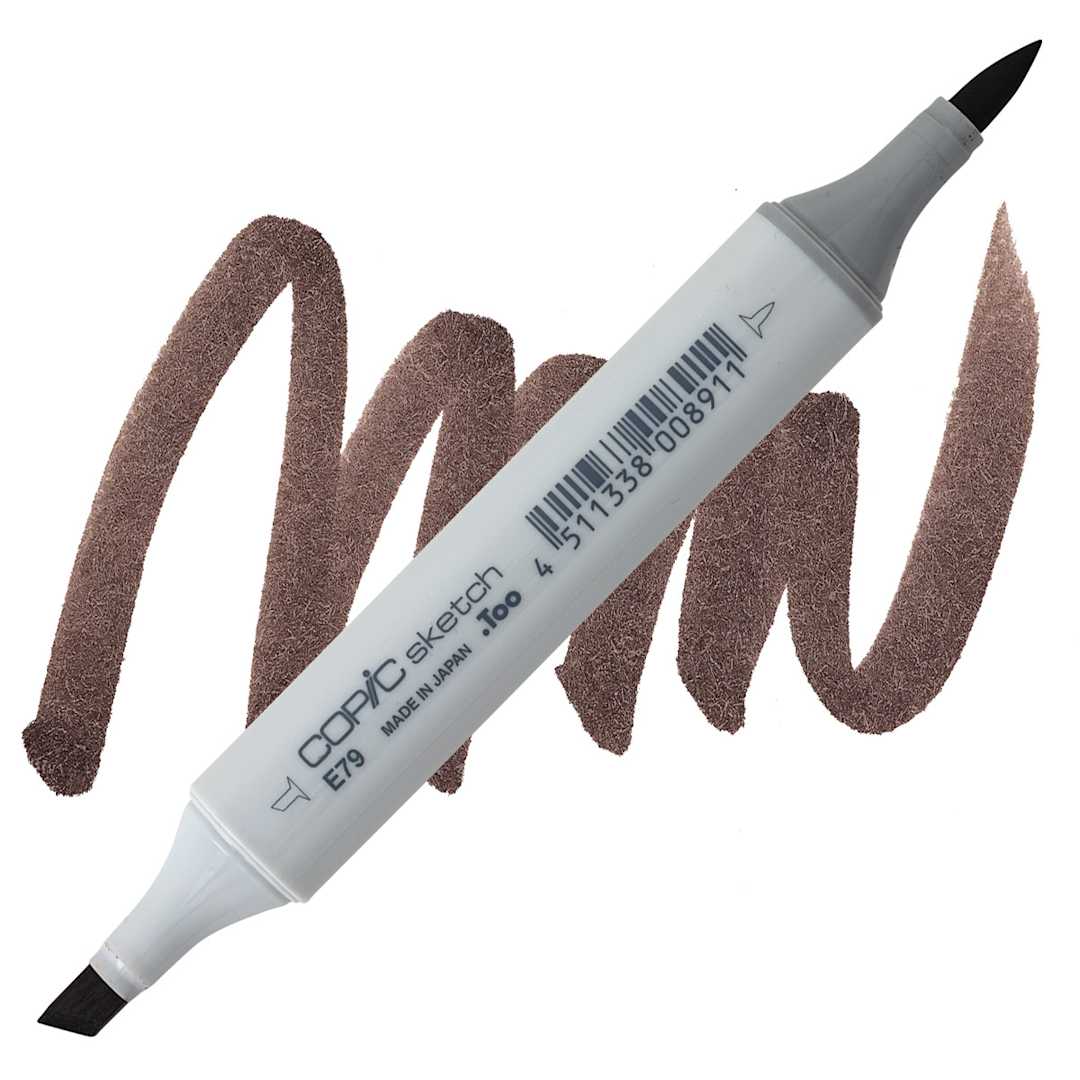 Open in modal - Copic Sketch Marker - Cashew E79 marker and swatch