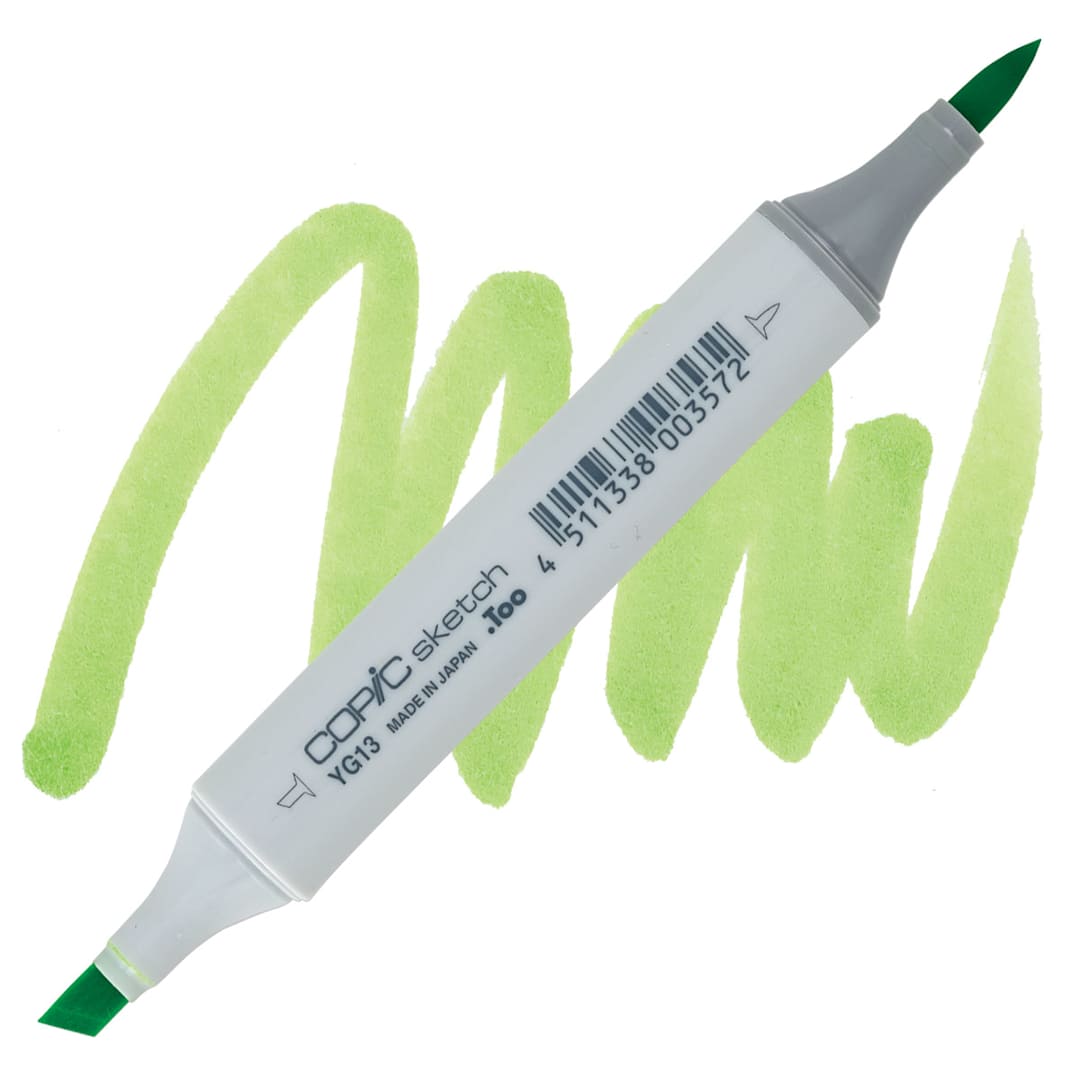 Open in modal - Copic Sketch Marker - Chartreuse YG13 marker and swatch