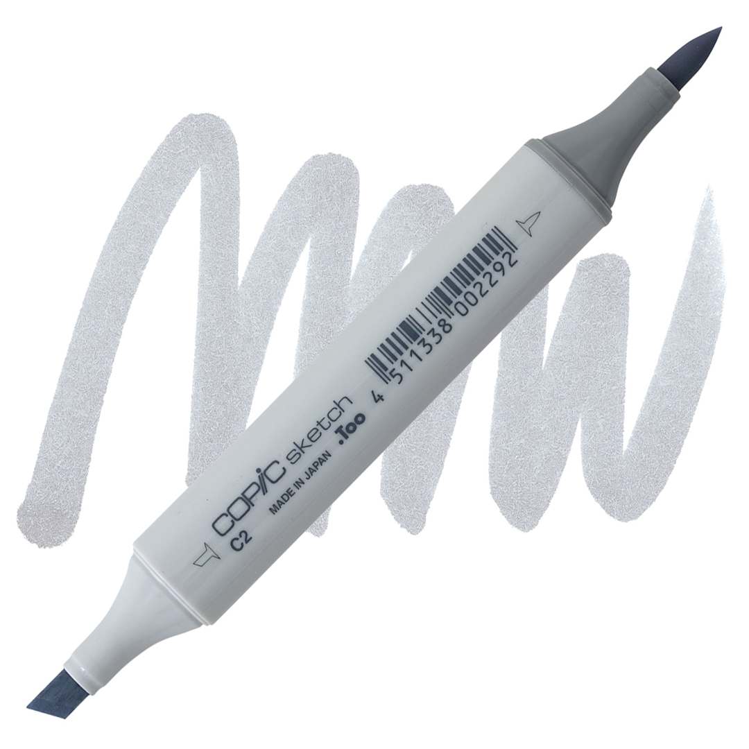 Open in modal - Copic Sketch Marker - Cool Gray C2 marker and swatch