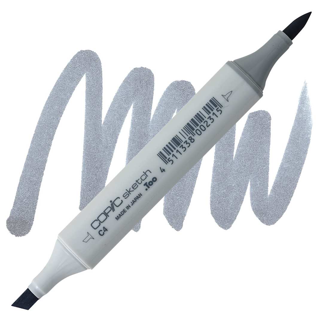 Open in modal - Copic Sketch Marker - Cool Gray C4 marker and swatch