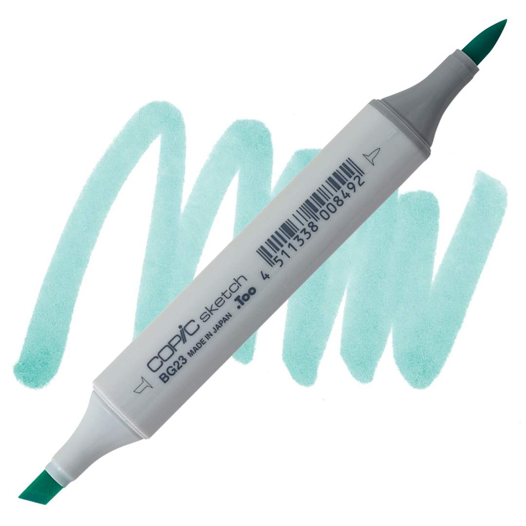 Open in modal - Copic Sketch Marker - Coral Sea BG23 marker and swatch