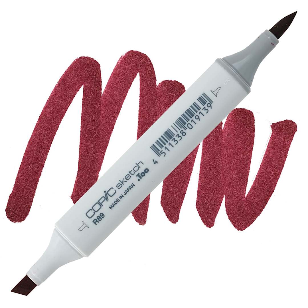 Open in modal - Copic Sketch Marker - Dark Red R89 marker and swatch