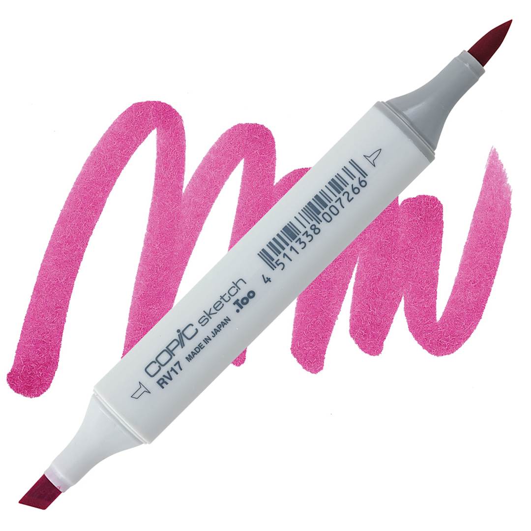 Open in modal - Copic Sketch Marker - Deep Magenta RV17 marker and swatch