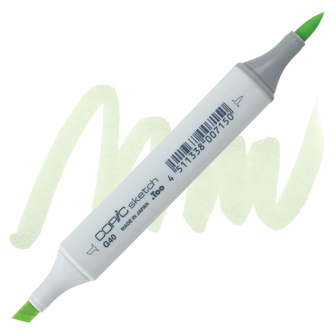 Open in modal - Copic Sketch Marker - Dim Green G40 marker and swatch