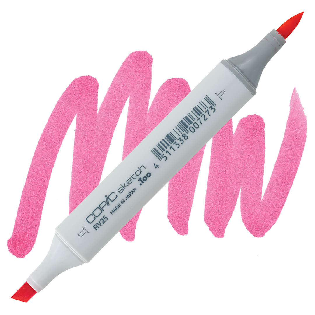 Open in modal - Copic Sketch Marker - Dog Rose Flower RV25 marker and swatch