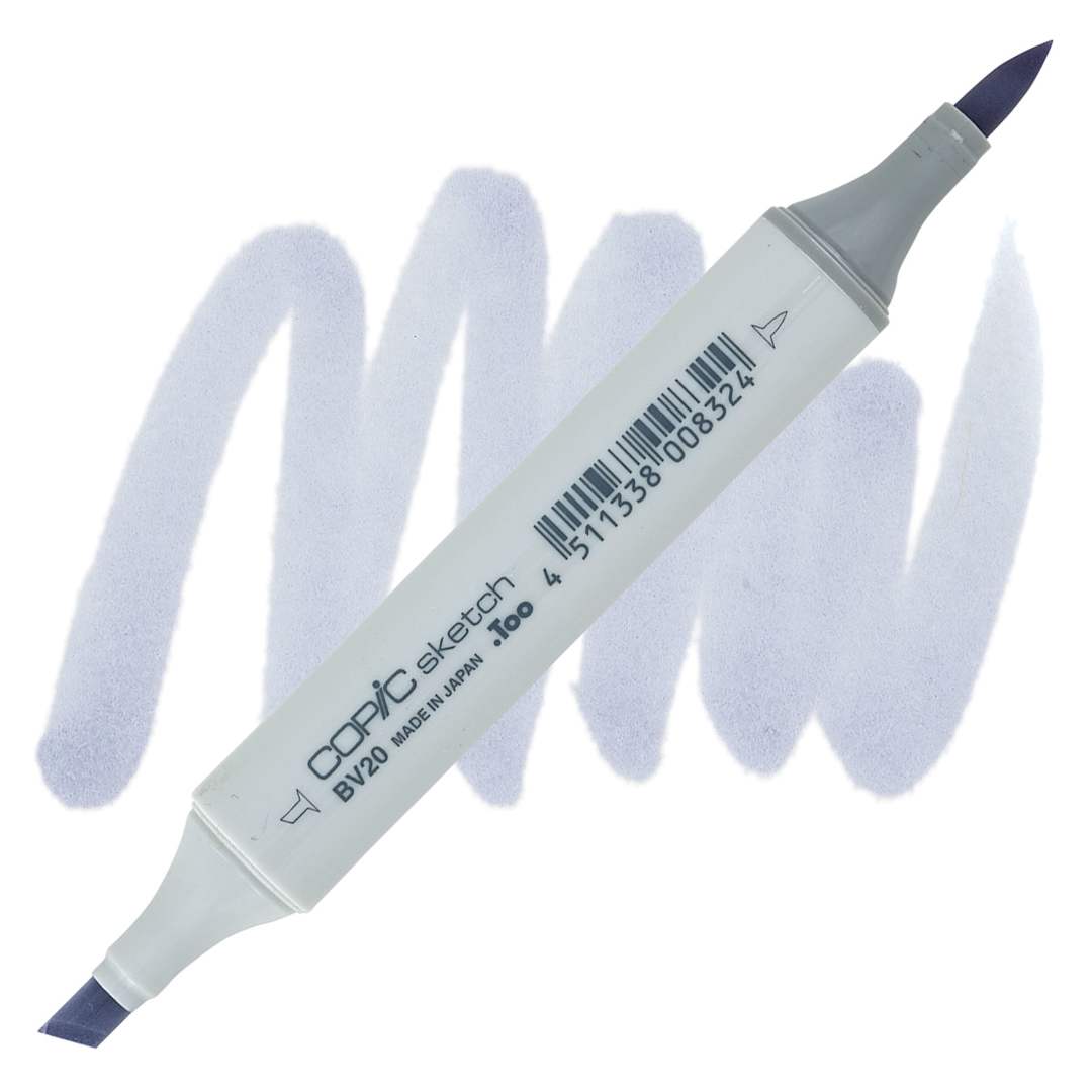 Open in modal - Copic Sketch Marker - Dull Lavender BV20 marker and swatch