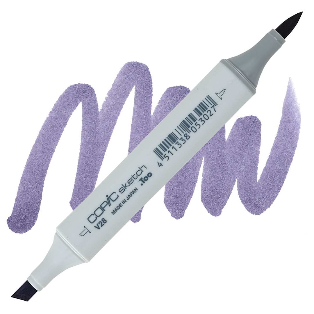 Open in modal - Copic Sketch Marker - Eggplant V28 marker and swatch