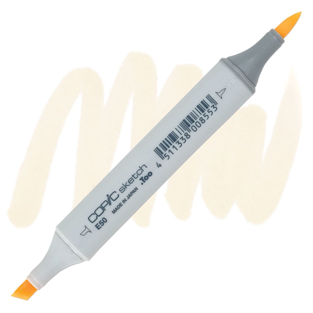 Open in modal - Copic Sketch Marker - Egg Shell E50 marker and swatch