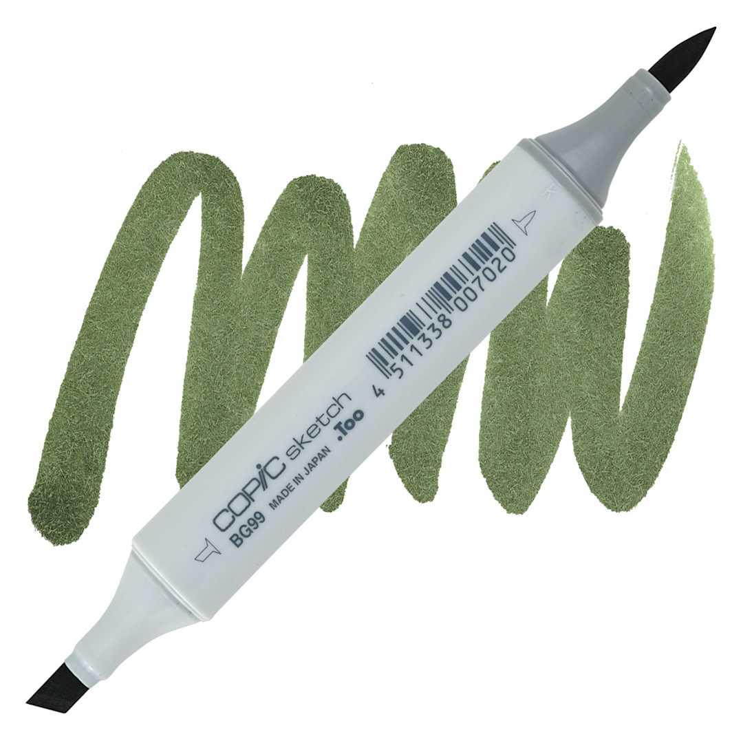 Open in modal - Copic Sketch Marker - Flagstone Blue BG99 marker and swatch