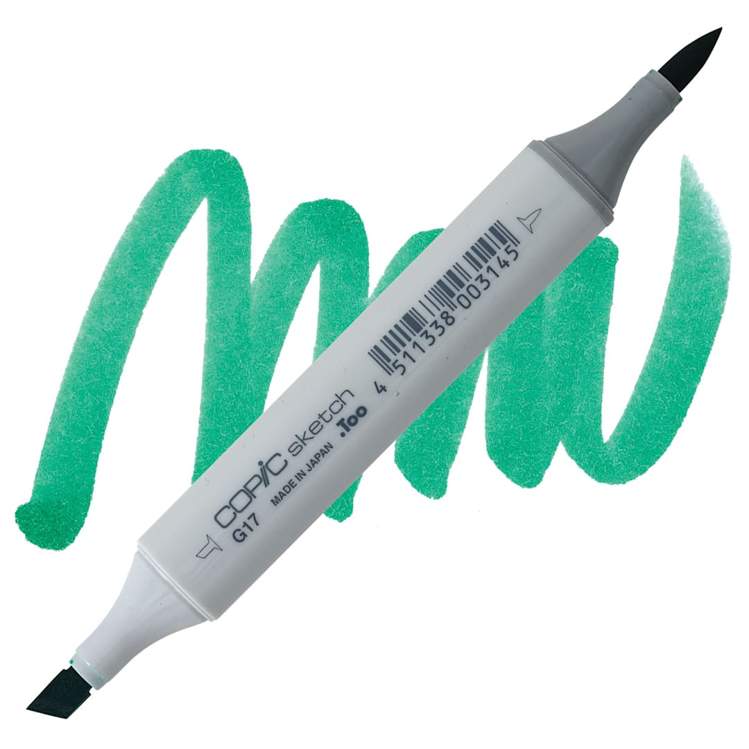 Open in modal - Copic Sketch Marker - Forest Green G17 marker and swatch