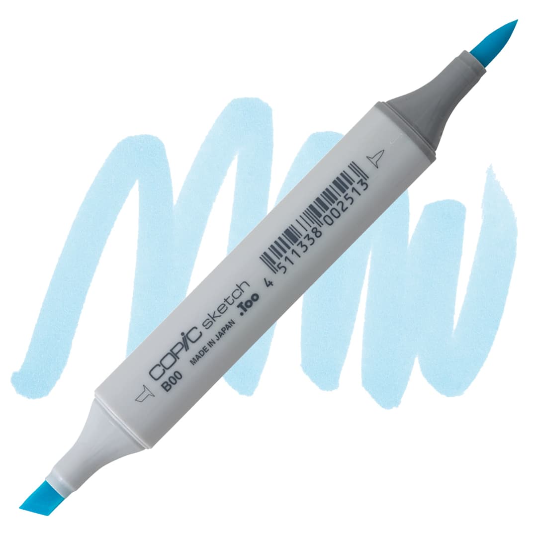 Open in modal - Copic Sketch Marker - Frost Blue B00 marker and swatch