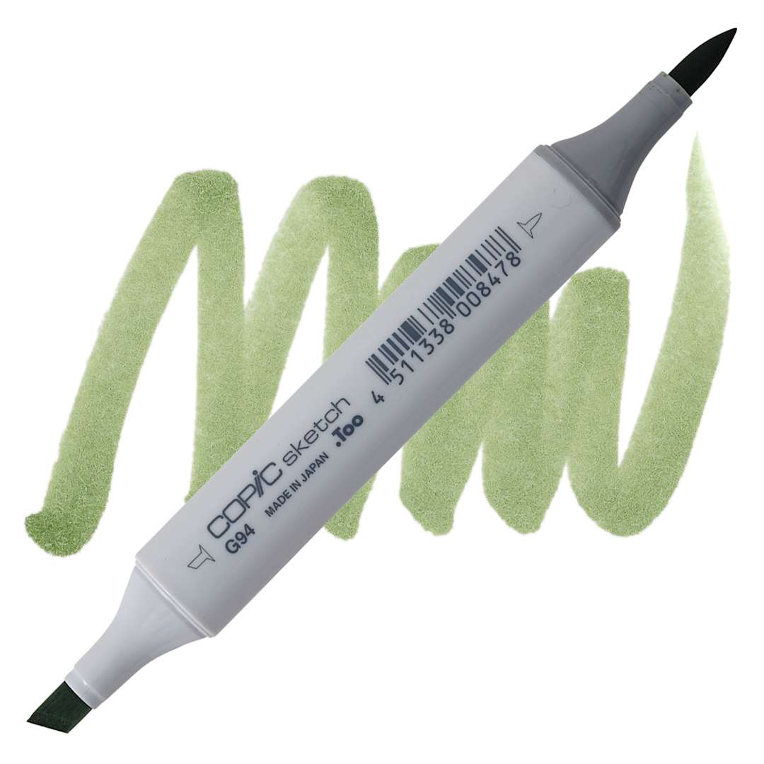 Open in modal - Copic Sketch Marker - Grayish Olive G94 marker and swatch