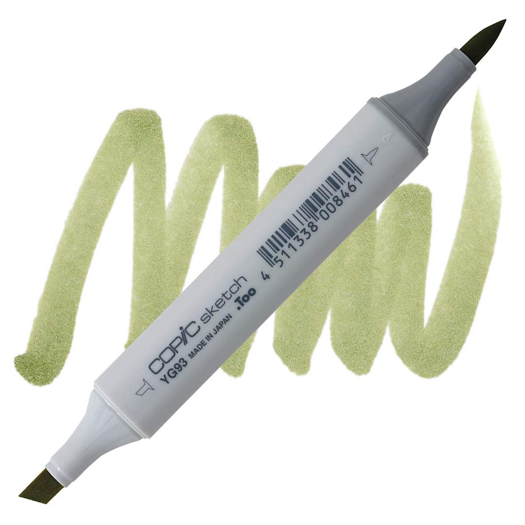 Open in modal - Copic Sketch Marker - Grayish Yellow YG93 marker and swatch