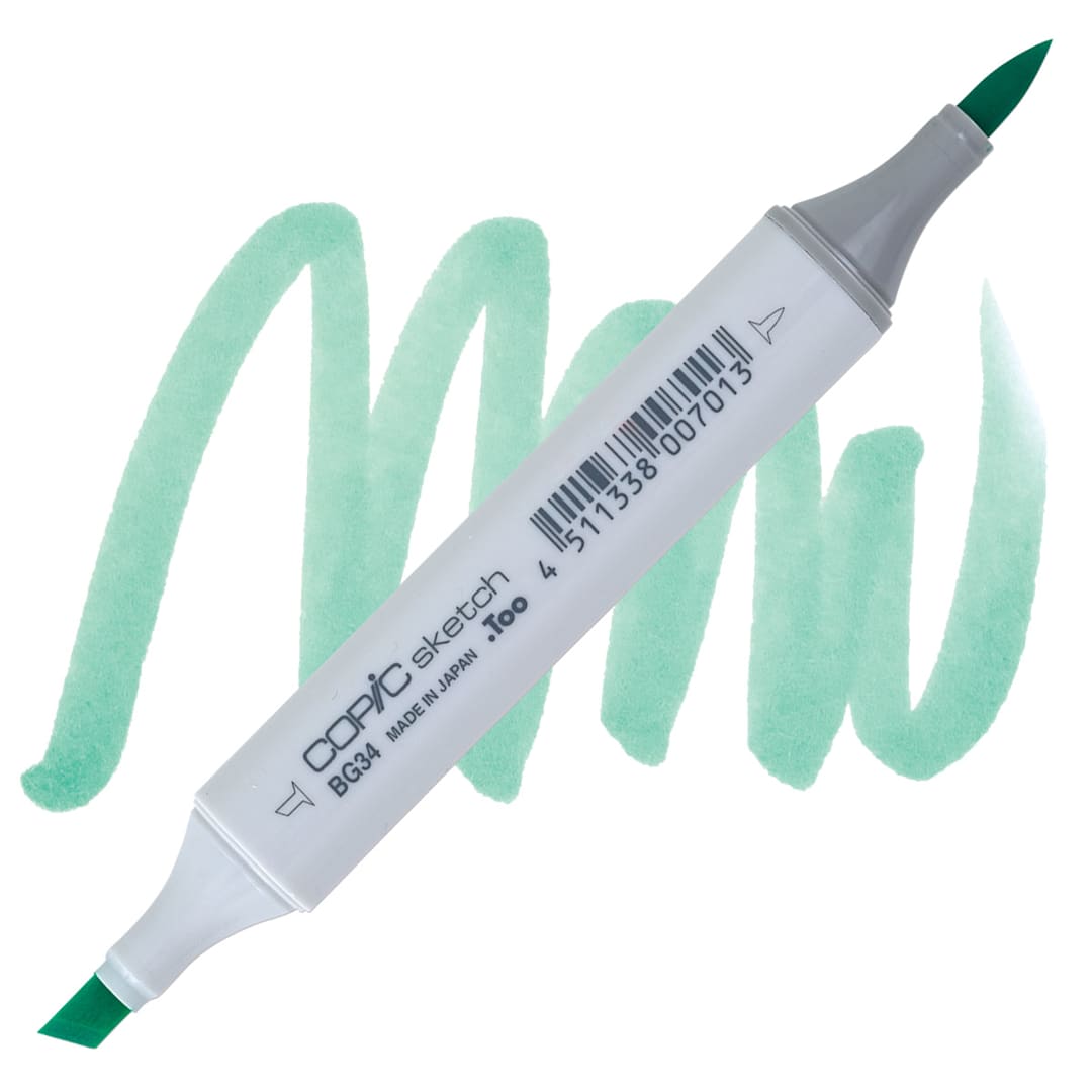 Open in modal - Copic Sketch Marker - Horizon Green BG34 marker and swatch