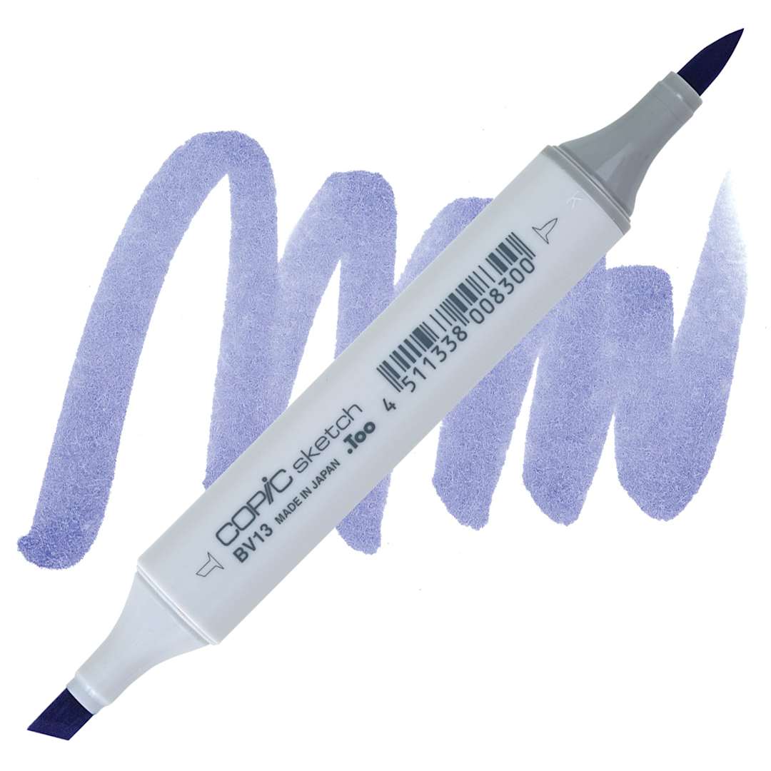 Open in modal - Copic Sketch Marker - Hydrangea Blue BV13 marker and swatch