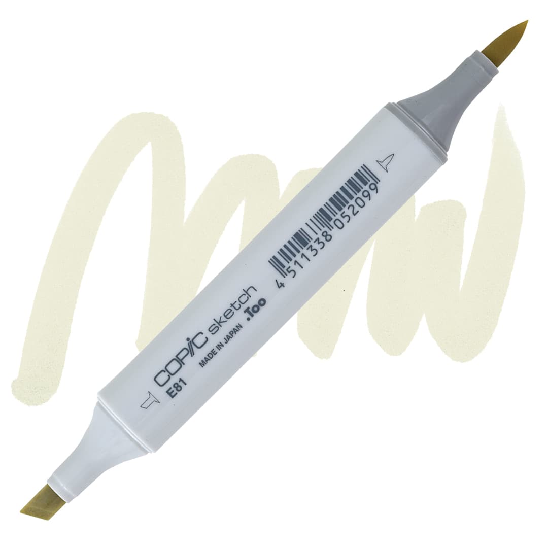Open in modal - Copic Sketch Marker - Ivory E81 marker and swatch