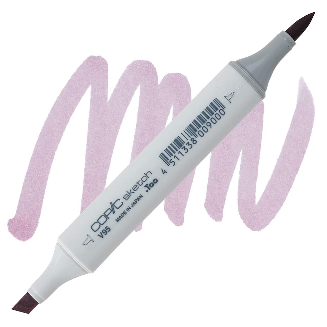 Open in modal - Copic Sketch Marker - Light Grape V95 marker and swatch