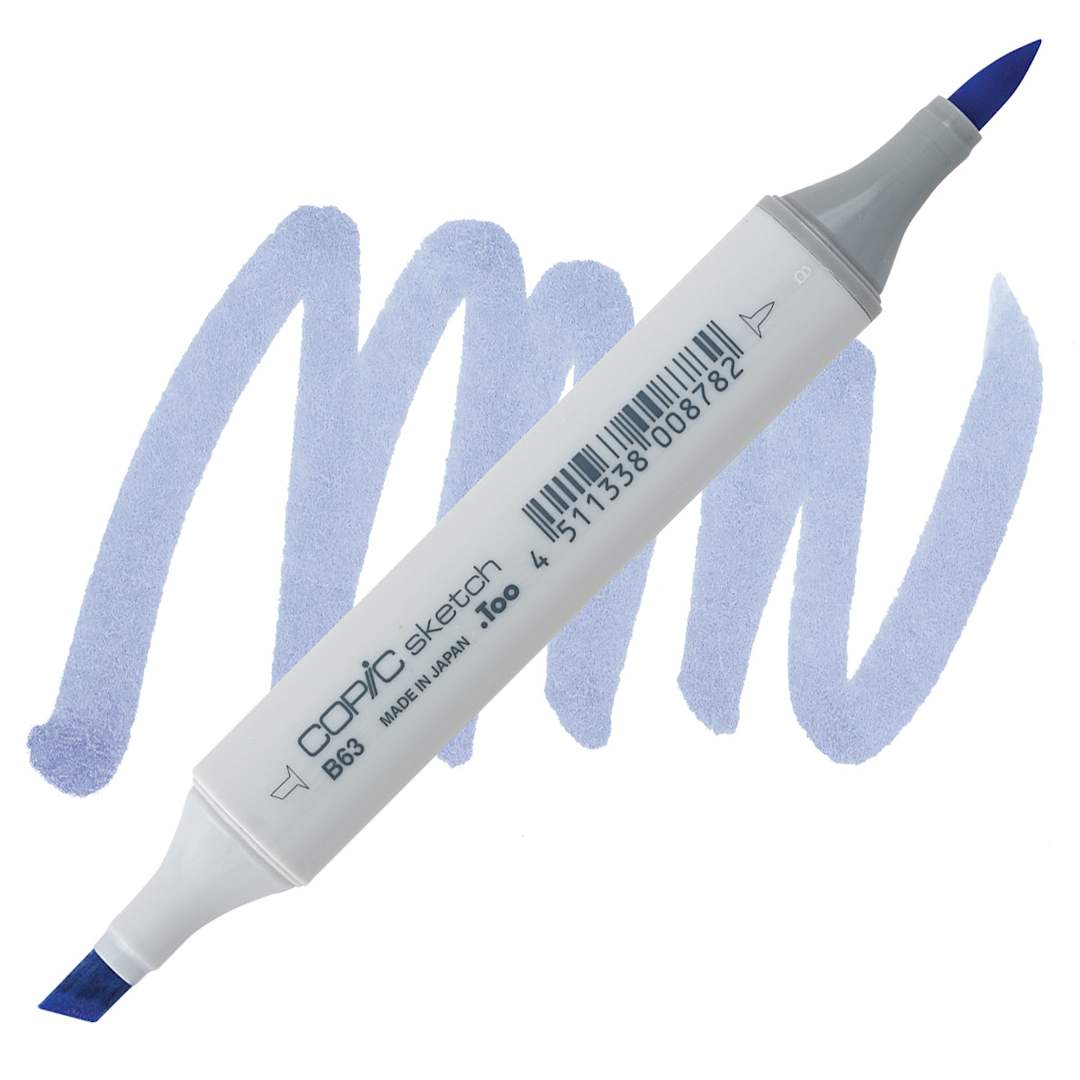 Open in modal - Copic Sketch Marker - Light Hydrangea B63 marker and swatch