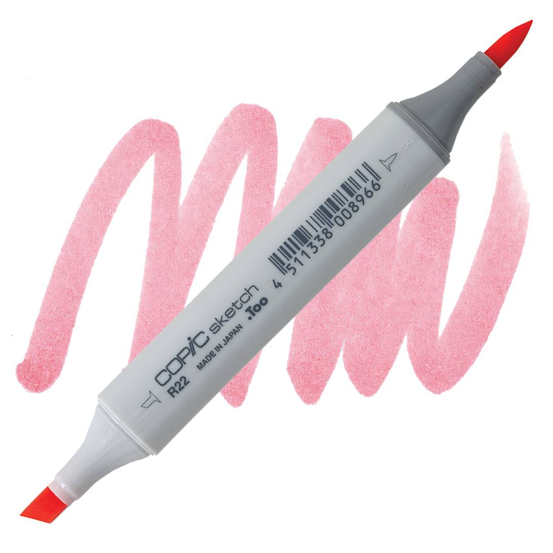 Open in modal - Copic Sketch Marker - Light Prawn R22 marker and swatch