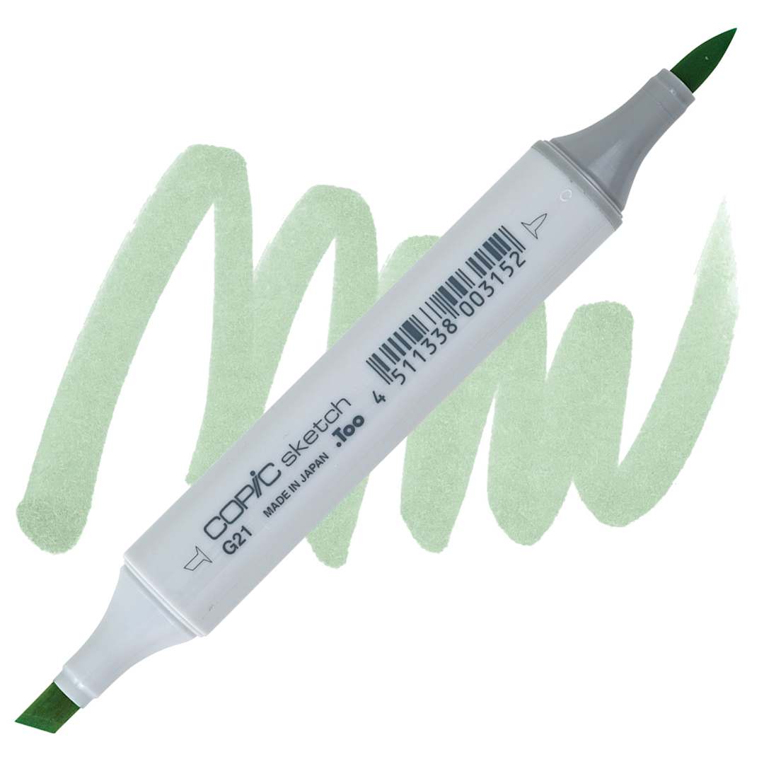 Open in modal - Copic Sketch Marker - Lime Green G21 marker and swatch