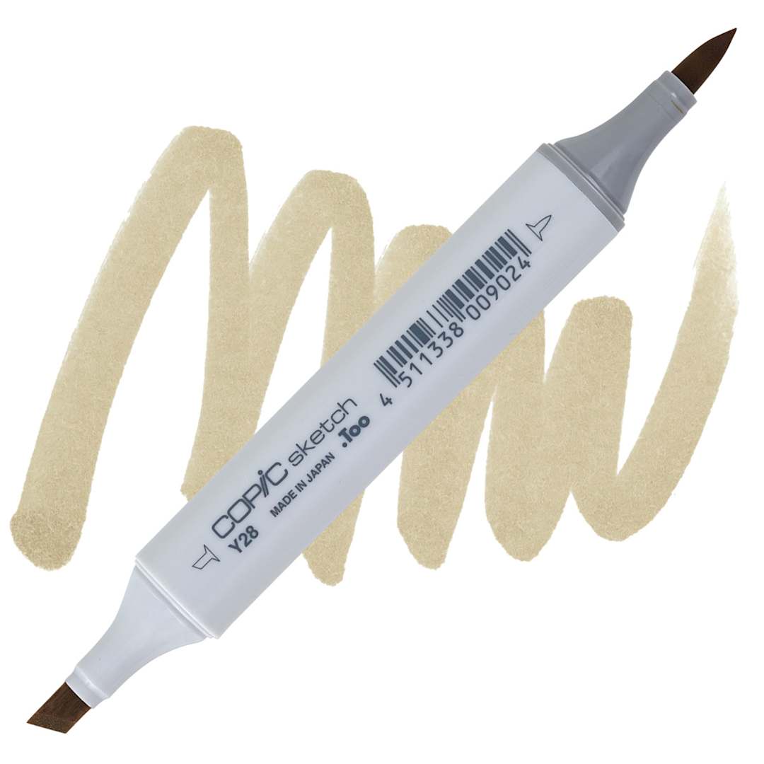 Open in modal - Copic Sketch Marker - Lionet Gold Y28 marker and swatch