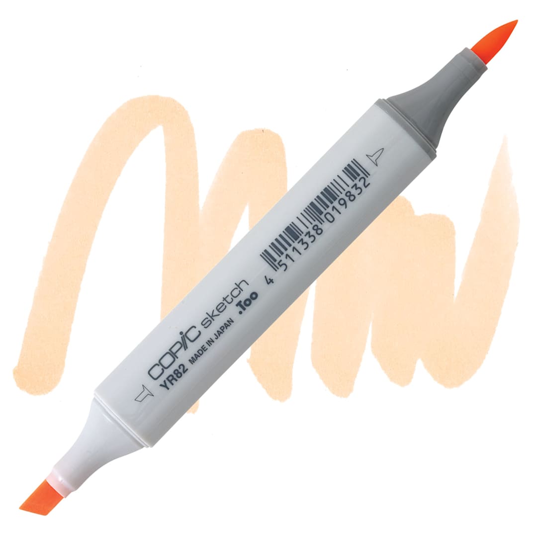 Open in modal - Copic Sketch Marker - Mellow Peach YR82 marker and swatch