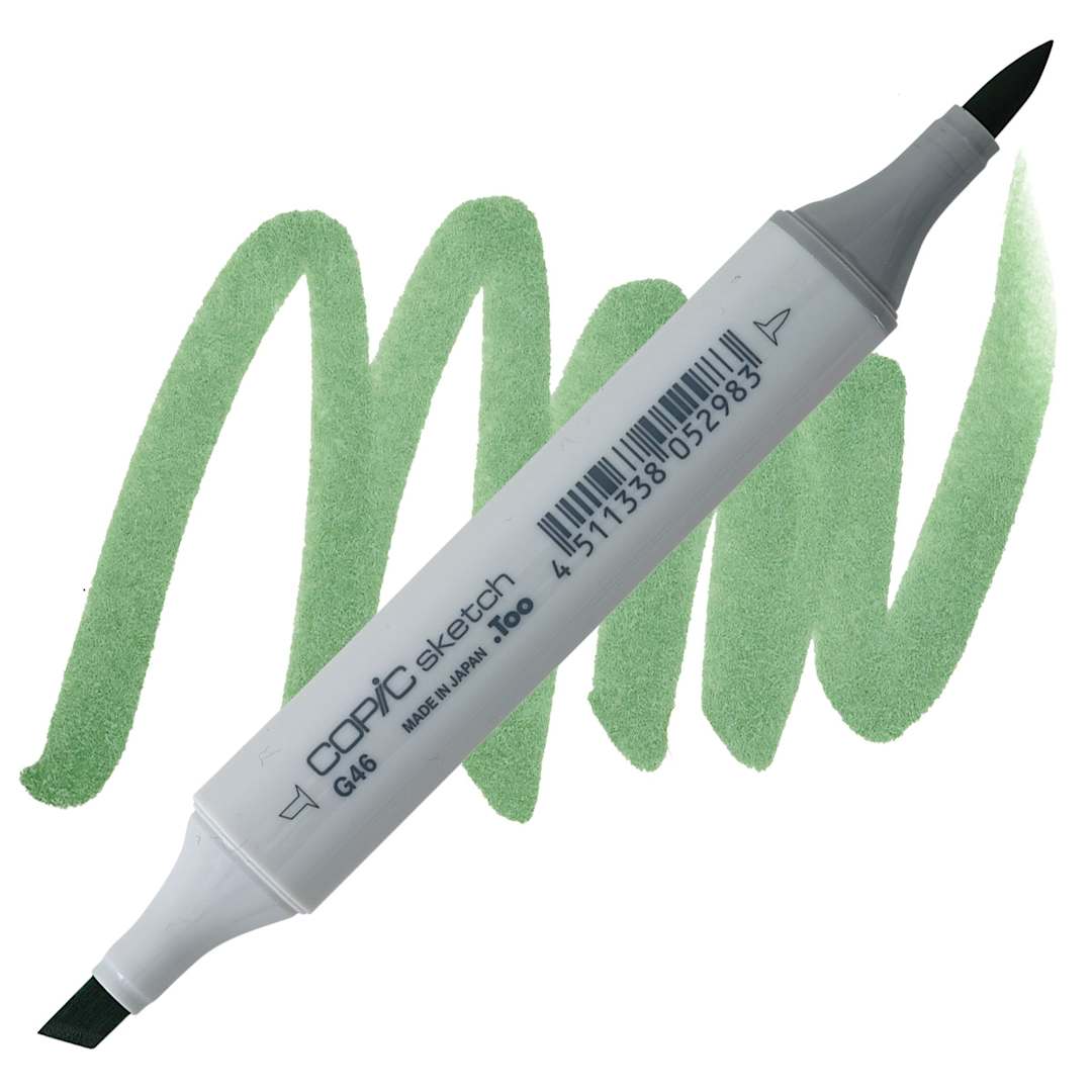Open in modal - Copic Sketch Marker - Mistletoe G46 marker and swatch
