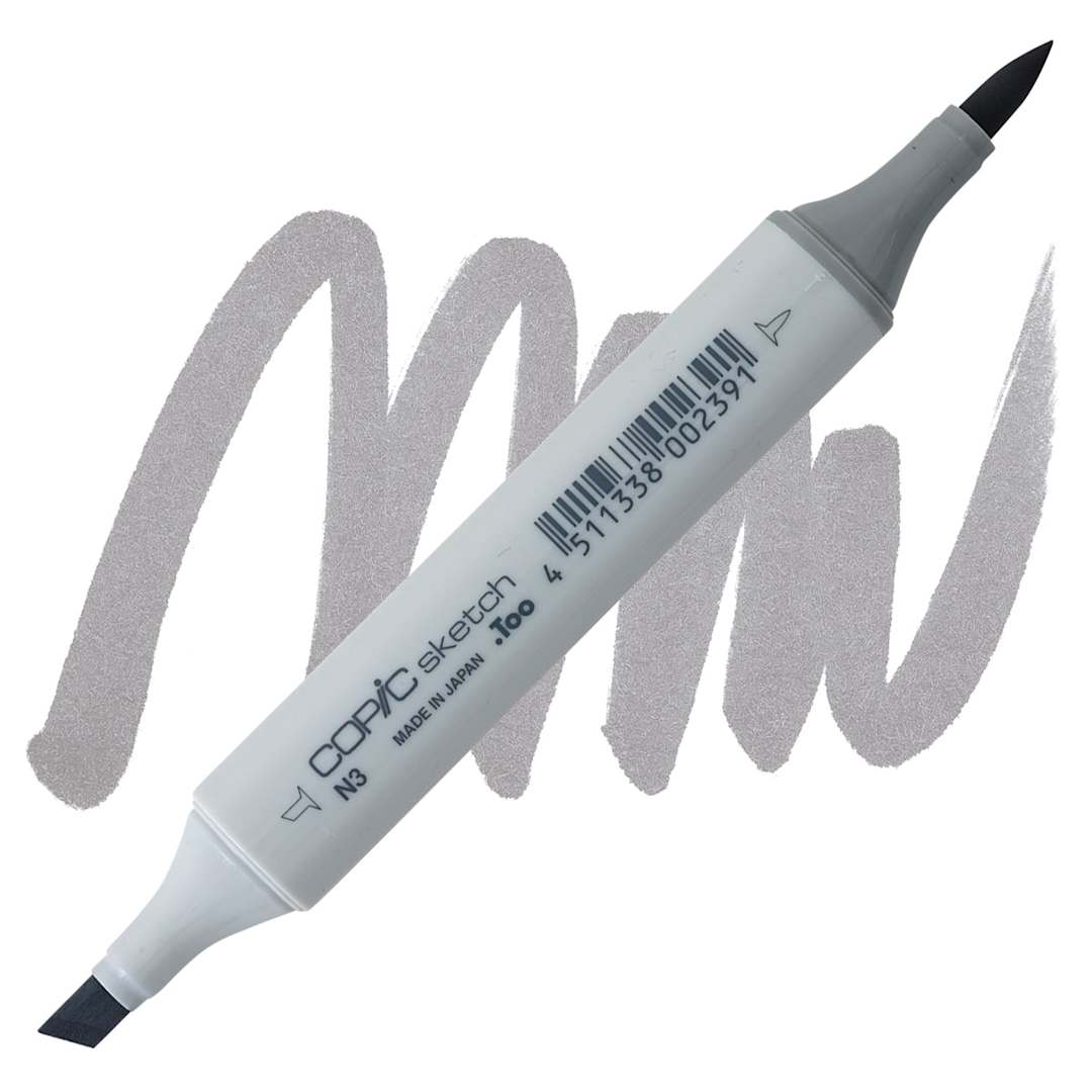 Open in modal - Copic Sketch Marker - Neutral Gray 3 marker and swatch