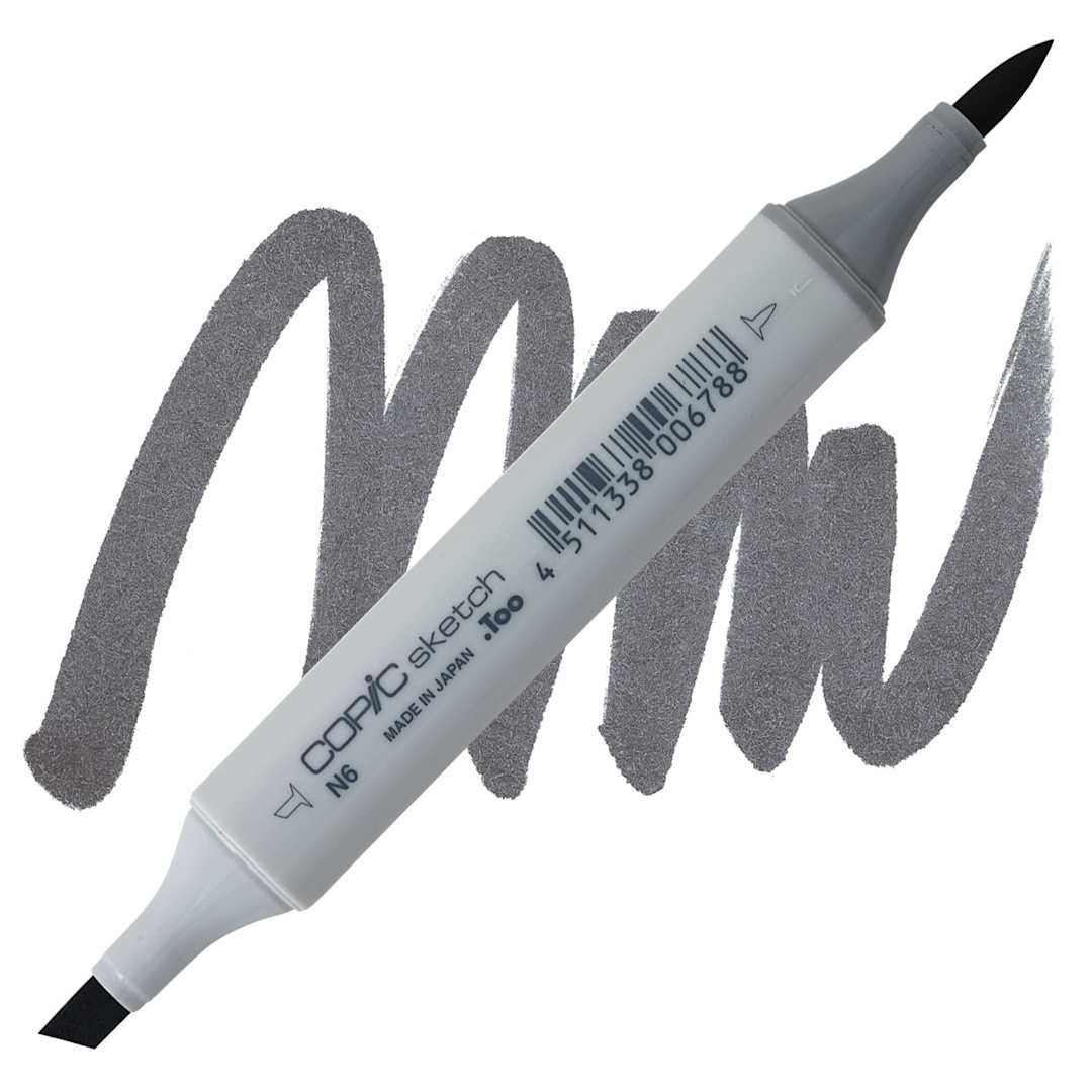 Open in modal - Copic Sketch Marker - Neutral Gray 6 marker and swatch