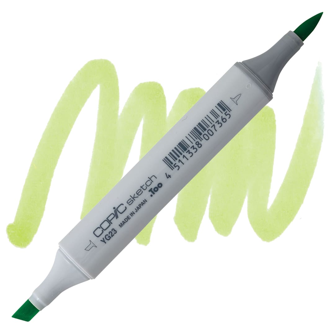 Open in modal - Copic Sketch Marker - New Leaf YG23 marker and swatch