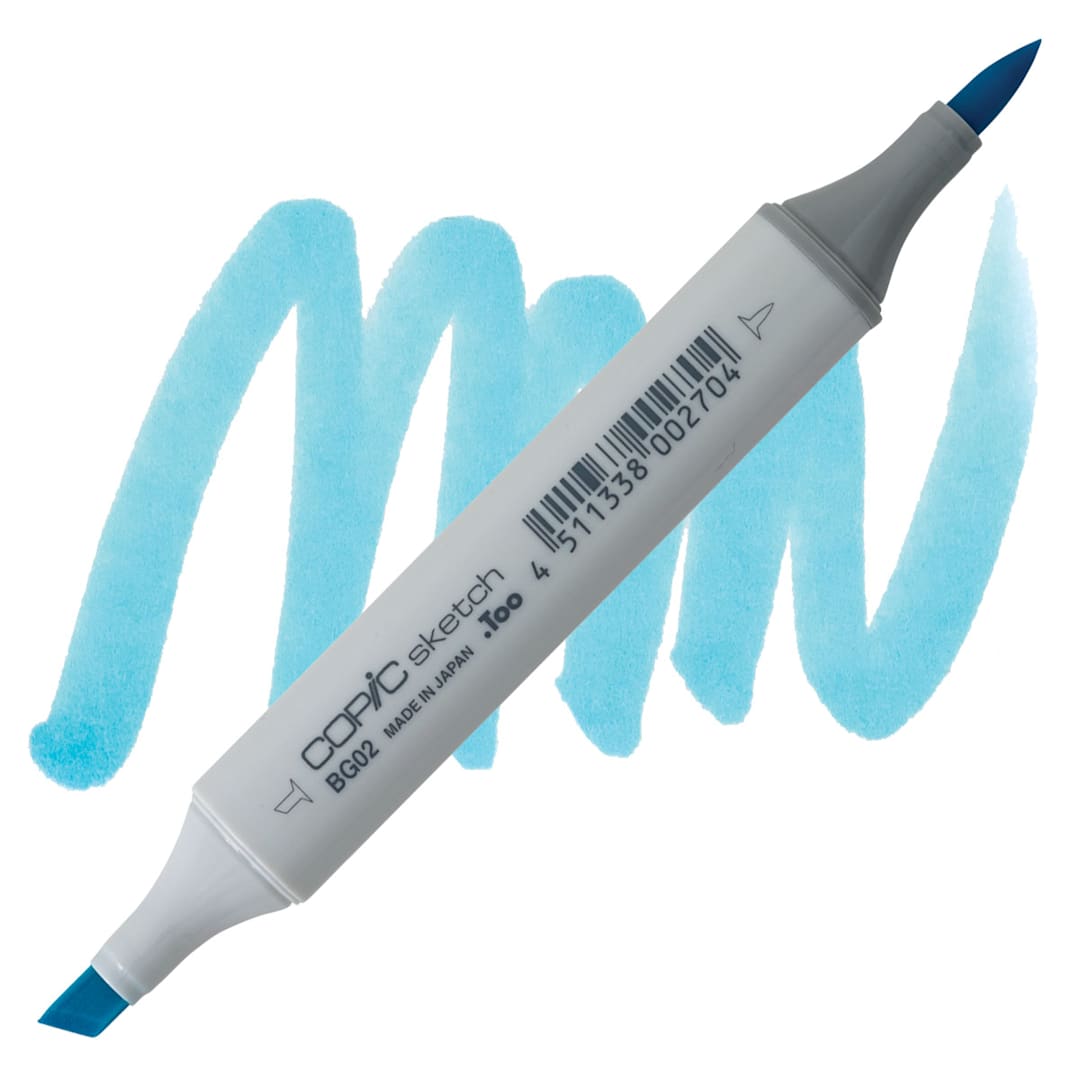 Open in modal - Copic Sketch Marker - New Blue BG02 marker and swatch