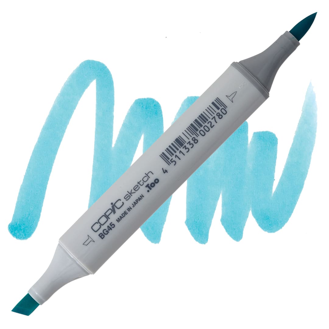 Open in modal - Copic Sketch Marker - Nile Blue BG45 marker and swatch