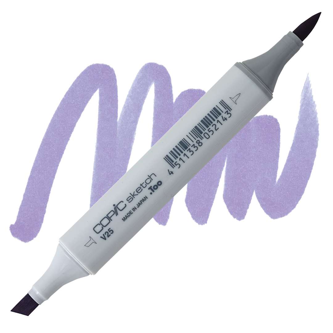 Open in modal - Copic Sketch Marker - Pale Blackberry V25S marker and swatch