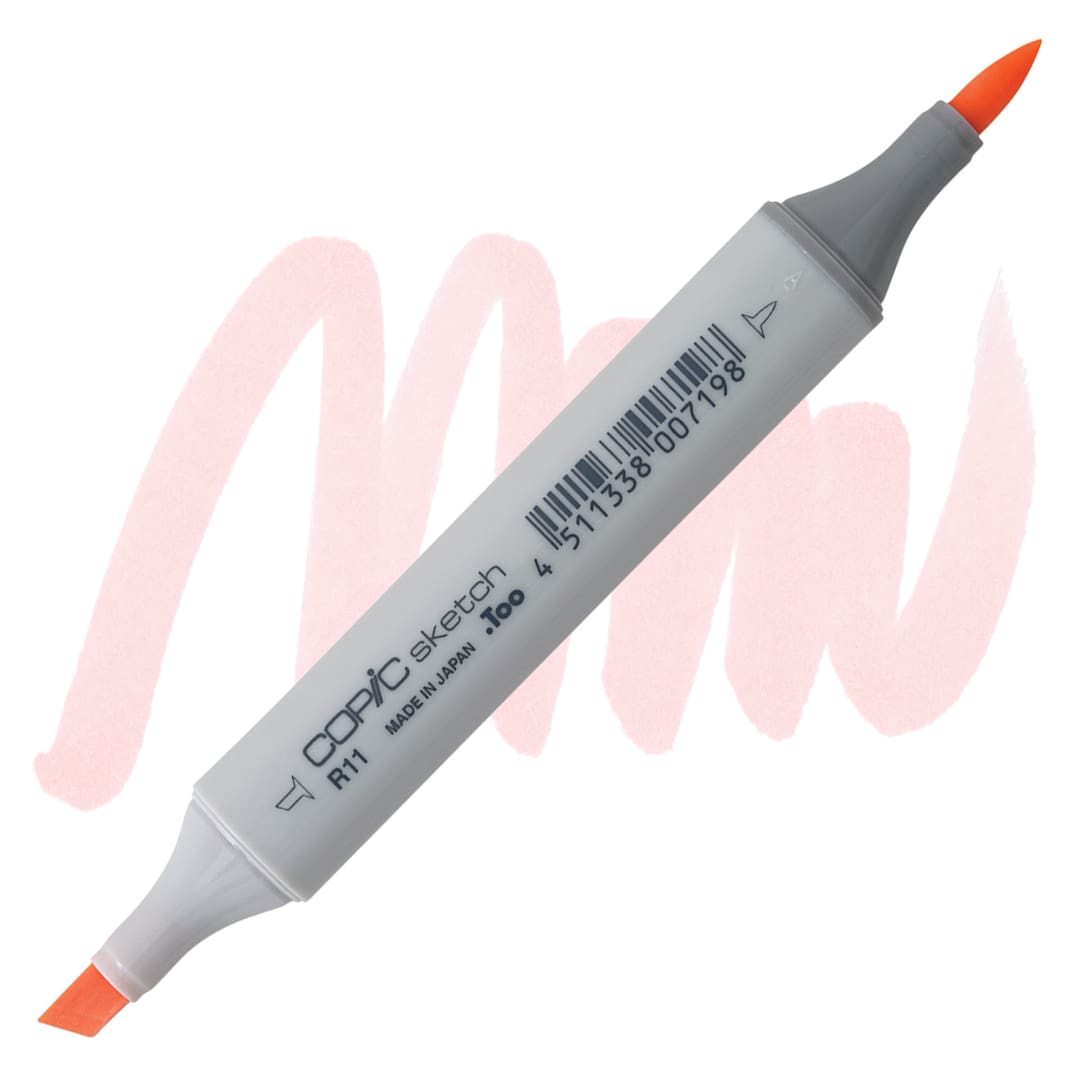 Open in modal - Copic Sketch Marker - Pale Cherry Pink R11 marker and swatch