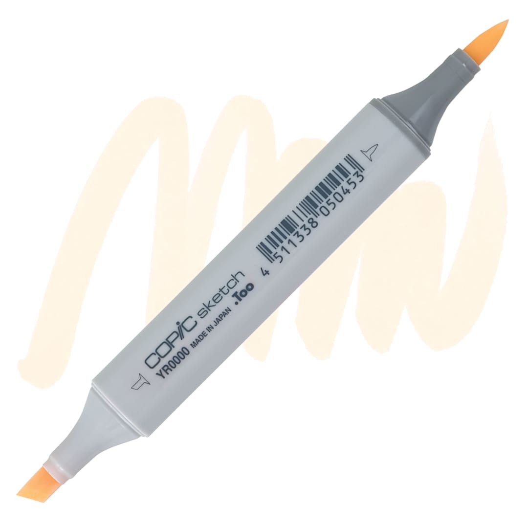 Open in modal - Copic Sketch Marker - Pale Chiffon YR0000 marker and swatch