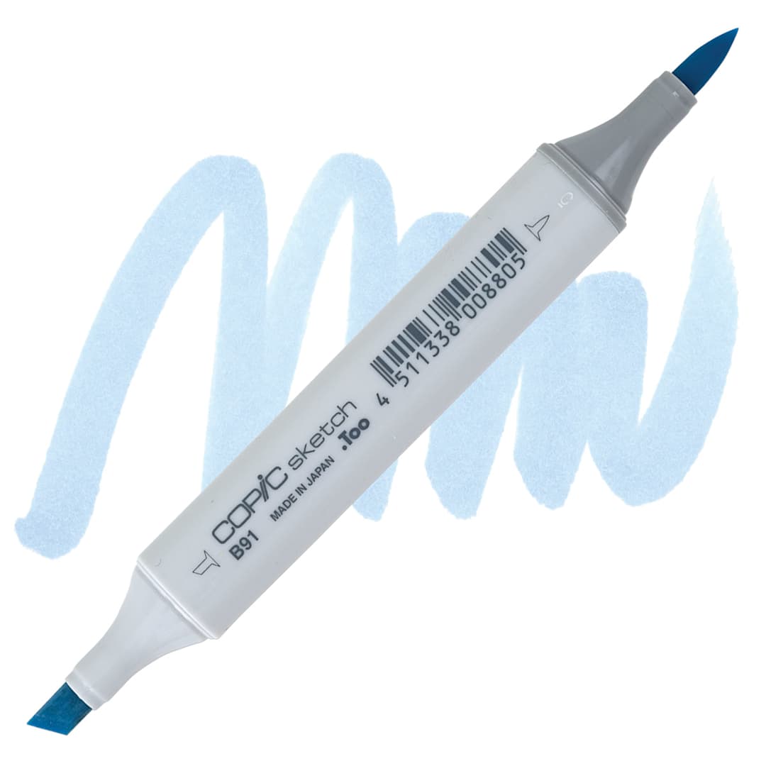 Open in modal - Copic Sketch Marker - Pale Grayish Blue B91 marker and swatch