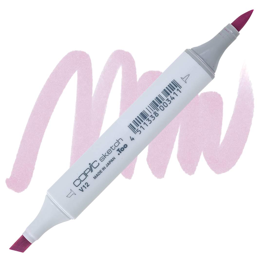 Open in modal - Copic Sketch Marker - Pale Lilac V12 marker and swatch