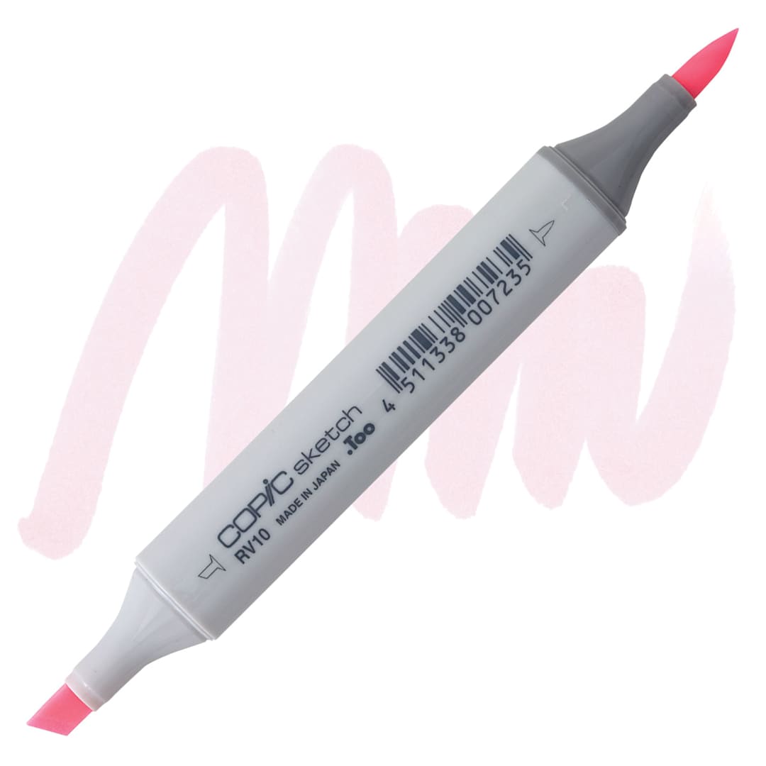 Open in modal - Copic Sketch Marker - Pale Pink RV10 marker and swatch