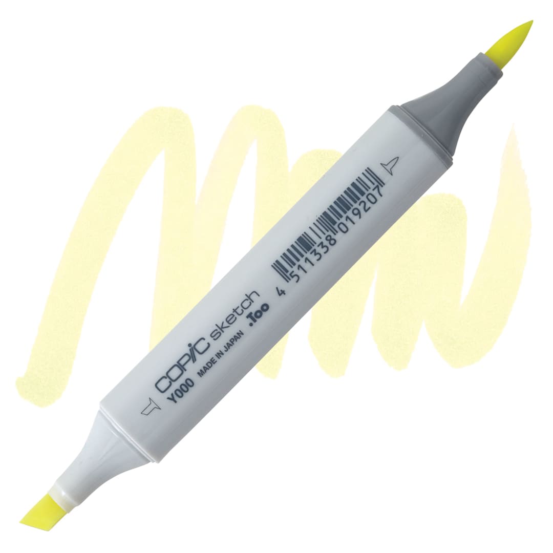 Open in modal - Copic Sketch Marker - Pale Lemon Y000 marker and swatch