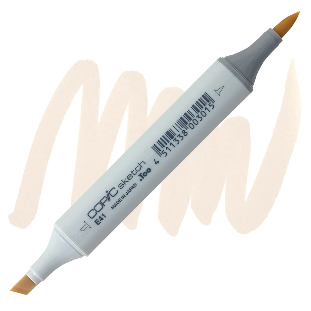 Open in modal - Copic Sketch Marker - Pearl White E41 marker and swatch