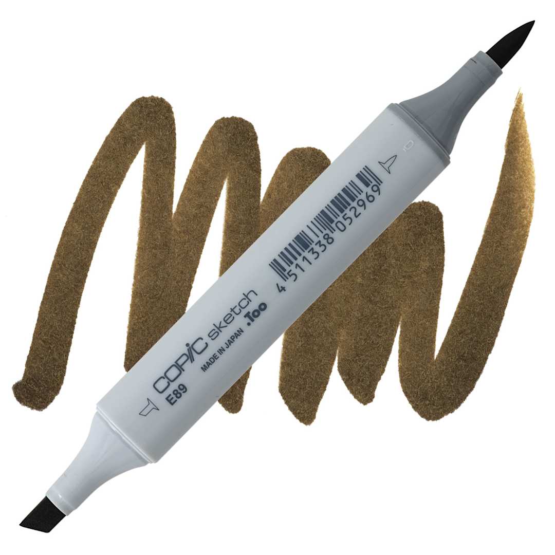 Open in modal - Copic Sketch Marker - Pecan E89 marker and swatch