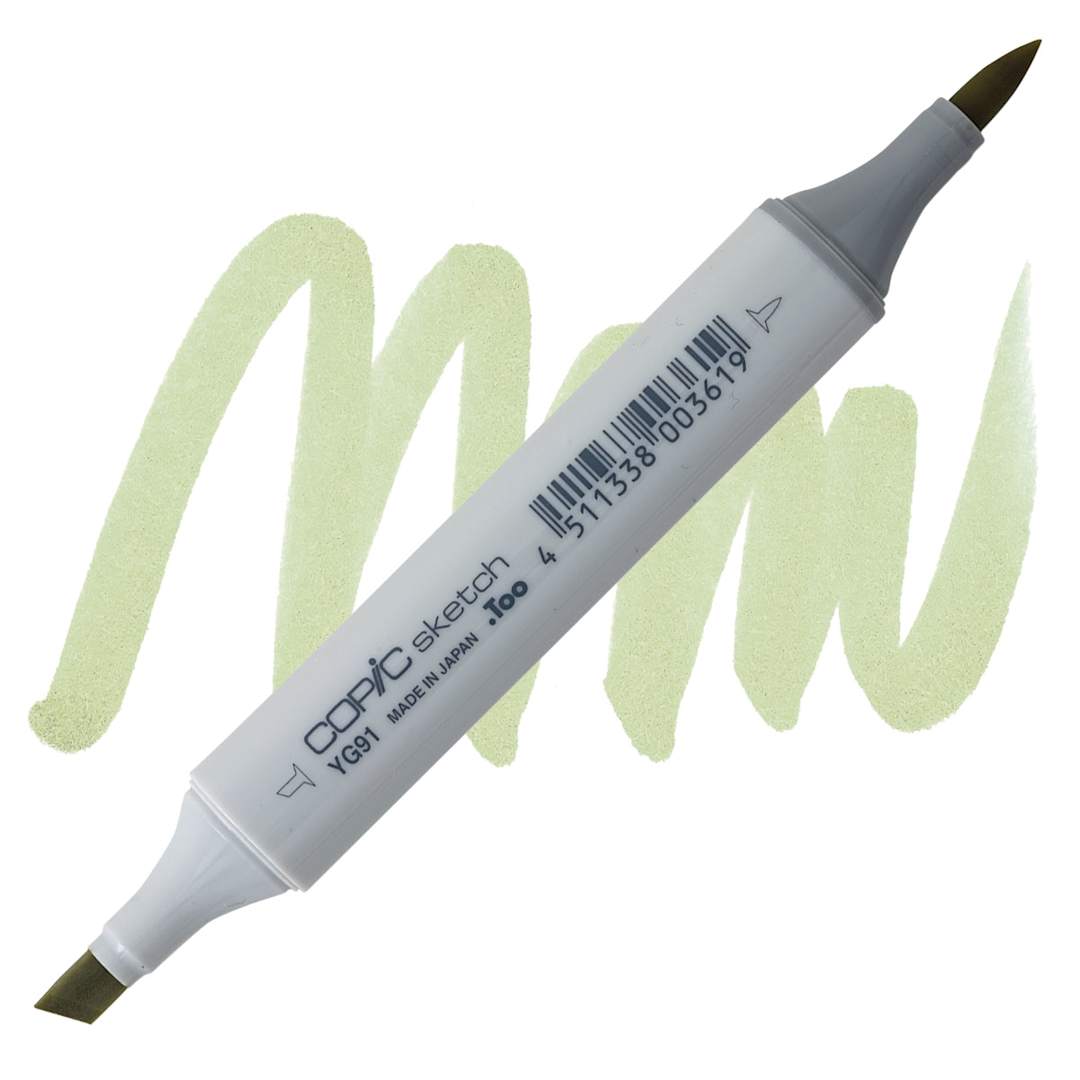 Open in modal - Copic Sketch Marker - Putty YG91 marker and swatch