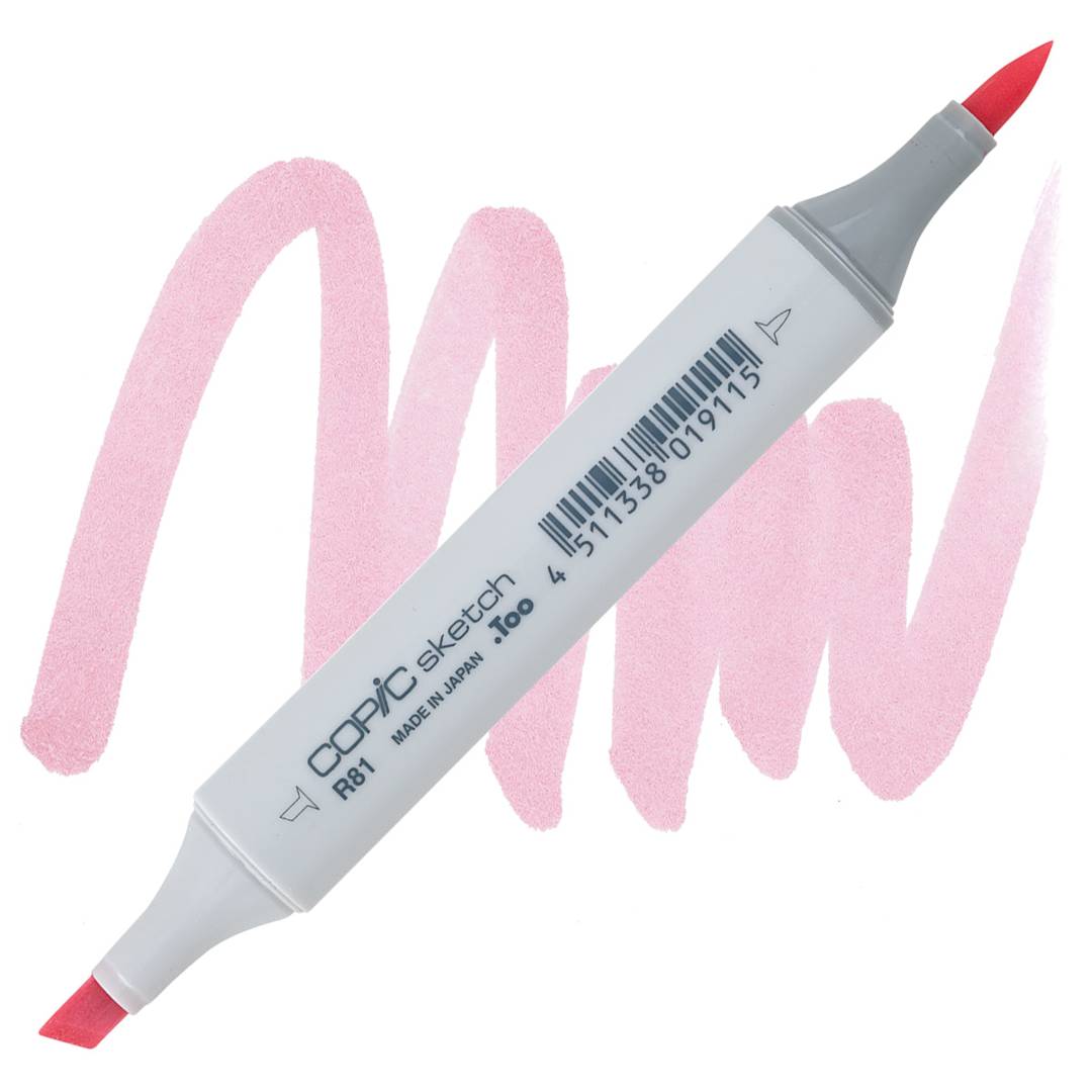 Open in modal - Copic Sketch Marker - Rose Pink R81 marker and swatch