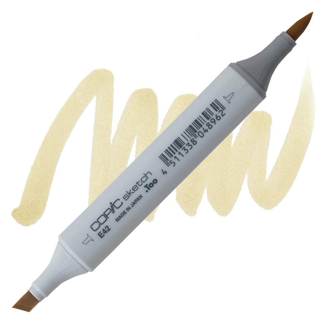 Open in modal - Copic Sketch Marker - Sand White E42 marker and swatch